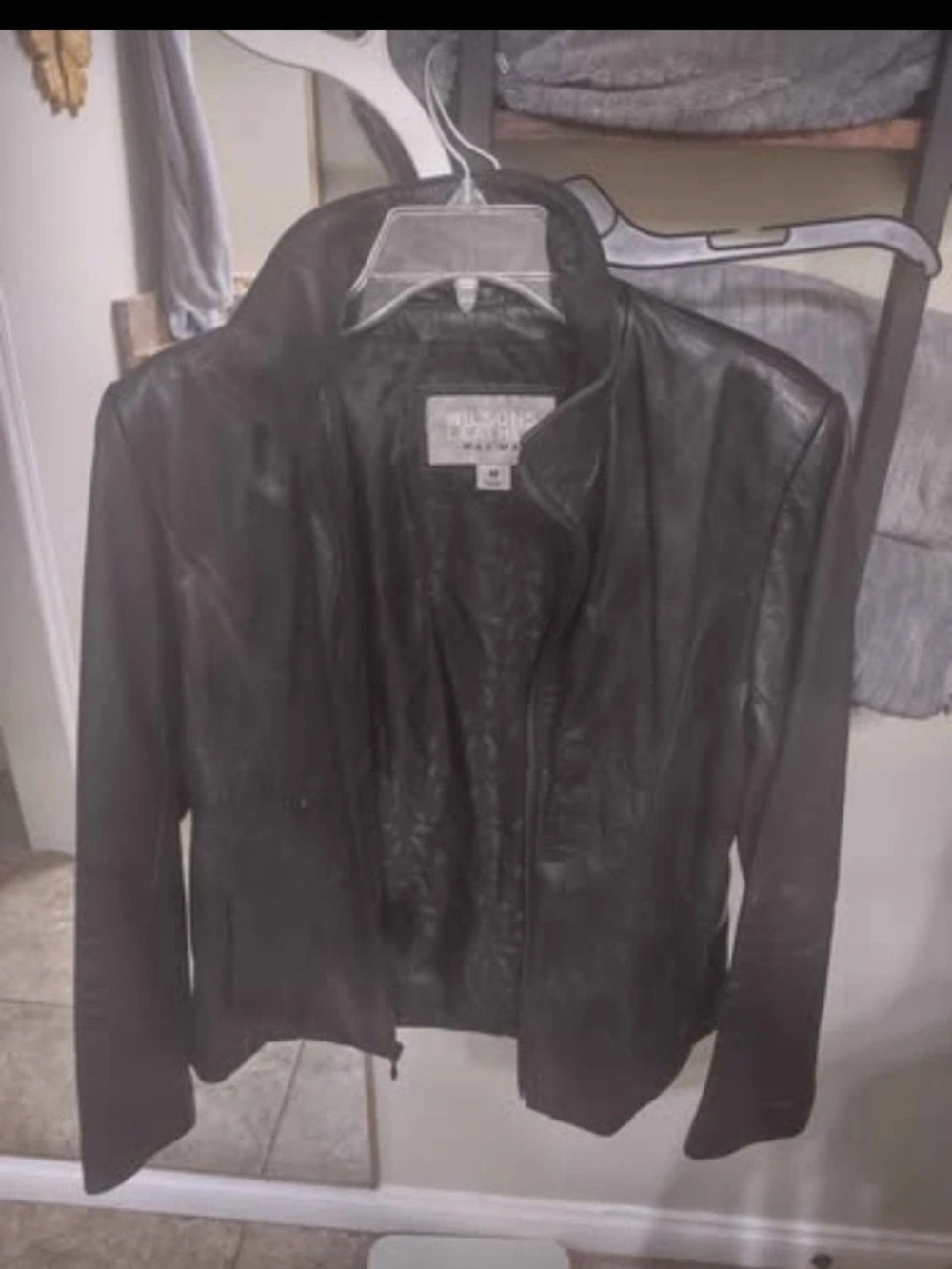 Wilsons Leather Black Women's Leather Zip-Front Jacket